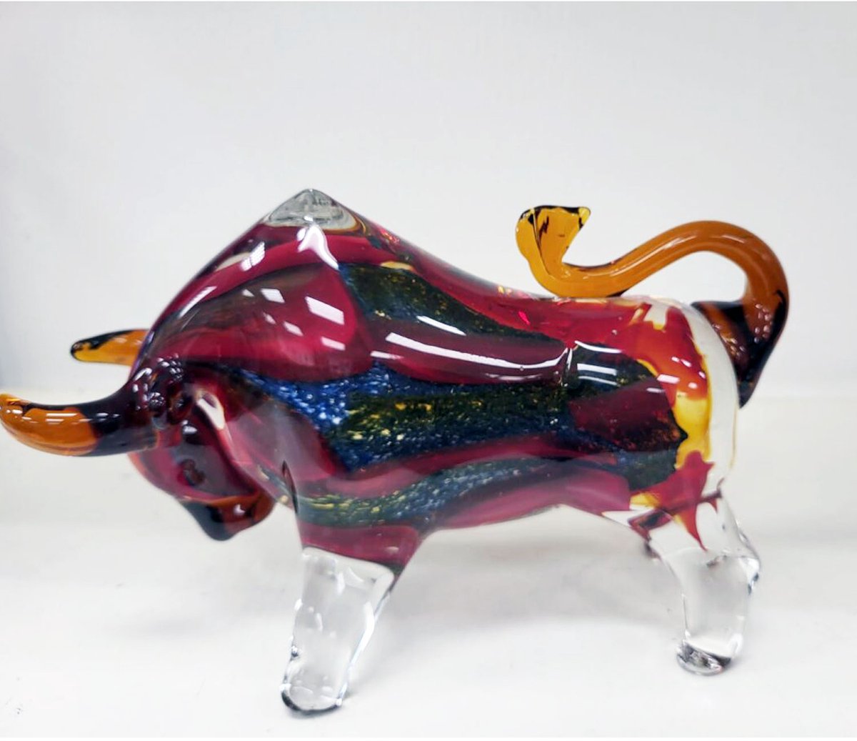 AL - Stier - Glaswerk - 24 cm Lengte