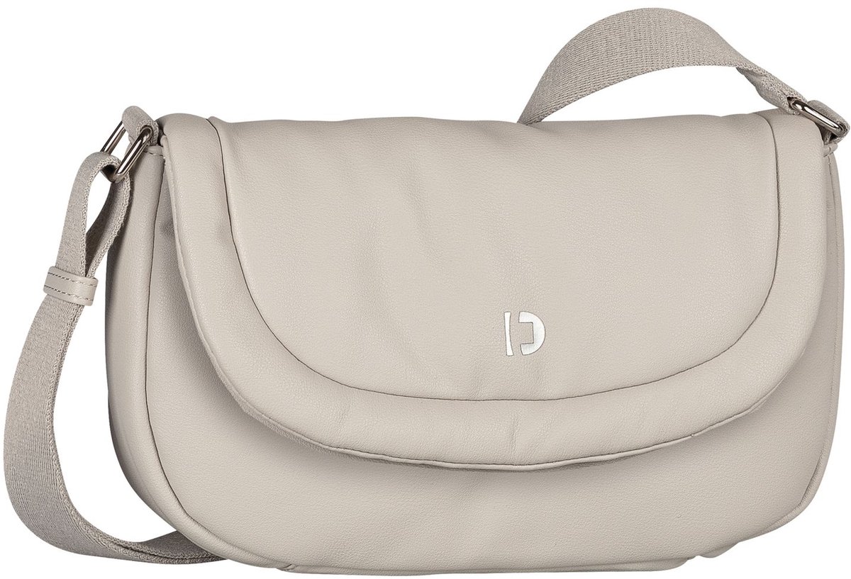 TOM TAILOR schoudertas Maye Saddle Bag Light Grey Lichtgrijs