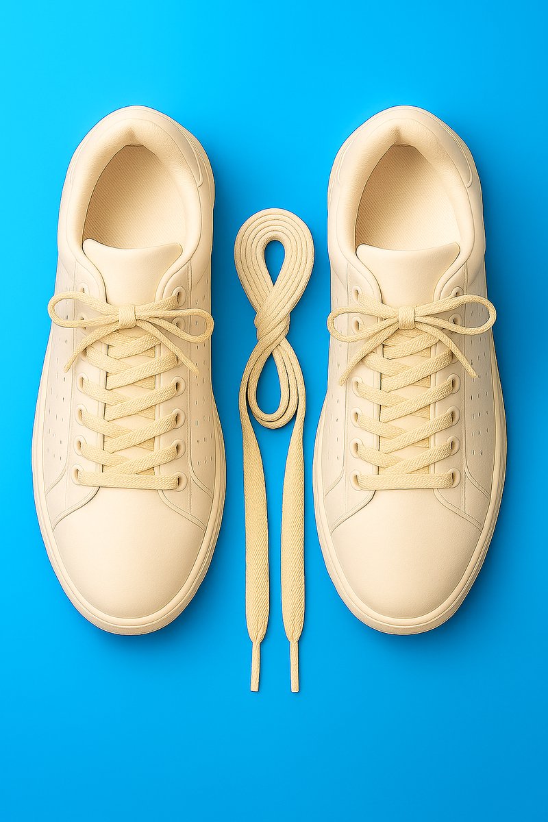 2 paar Ecru Platte Schoenveters 150 cm – Sneakers Veters Duurzaam Stevig Tijdloos en Modern