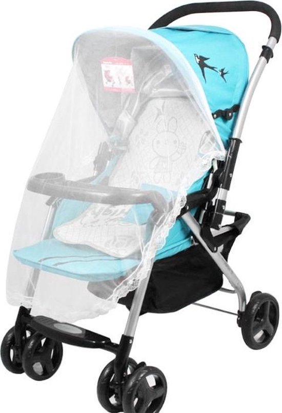 Scoby - Buggy Klamboe - Muggennet - Kinderwagen Klamboe - Mosquito Net - One Size - Wit van Scoby — afbeelding 2
