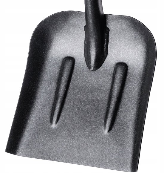 KADAX Schep, zandschep met een metalen handgreep, bouwspade van gehard staal, duurzame bouwschep, tuinschep, platte randschep (met D-greep, zwart/oranje) van Merkloos	 — afbeelding 2