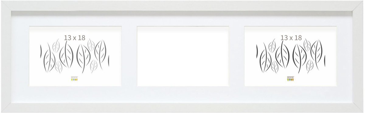 Deknudt Frames fotolijst S66KC6 - wit - 3 horizontale foto's 13x18 cm