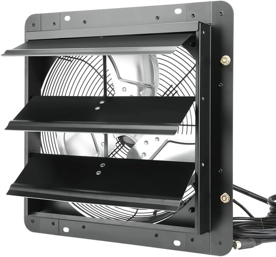Afzuigventilator 14 inch met slimme controller – Wandventilator voor garage, werkplaats, kas, schuur, zolder
