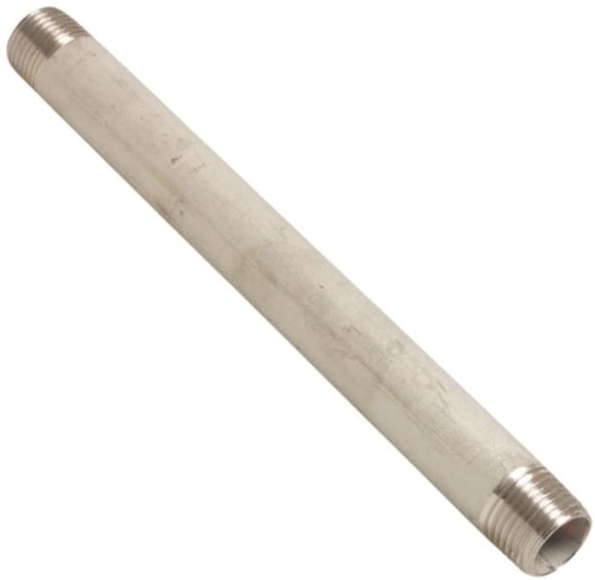 RVS Buisnippel 1/2", 100mm - Draadnippel RVS 316