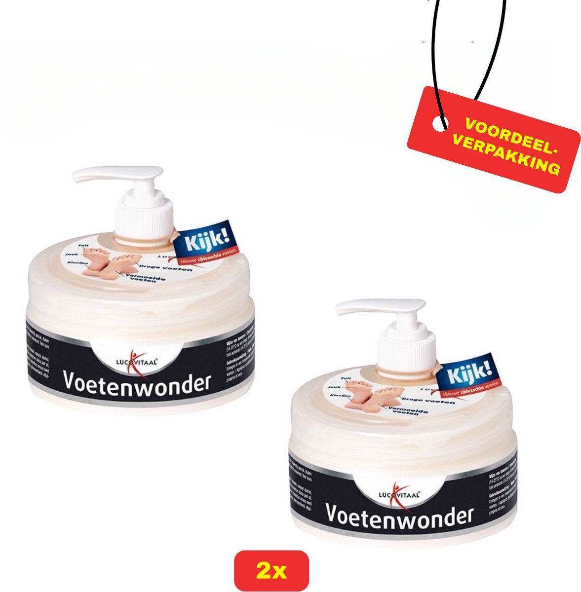 2x - Lucovitaal Voetenwonder zalf 300 ml - Voordeelverpakking!