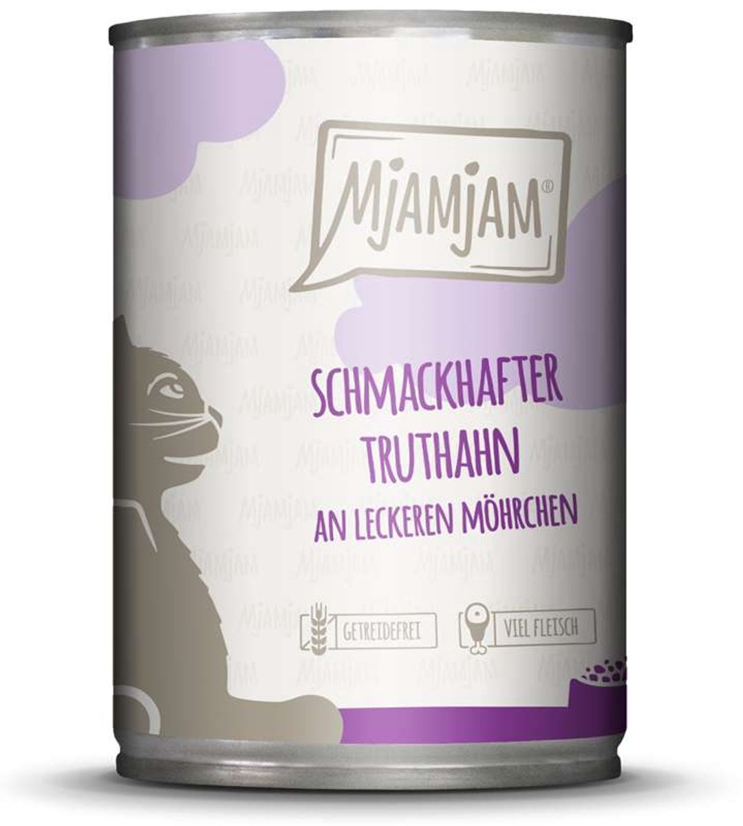 MjAMjAM MjAMjAM Kat - Heerlijke maaltijden blik 6x400g - Kalkoen & wortelen