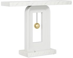 Moderne Wandtafel Marlero- 30 × 100 × 82 cm - Haltafel - Marmerlook - Consoletafel - Voor Gang en Woonkamer