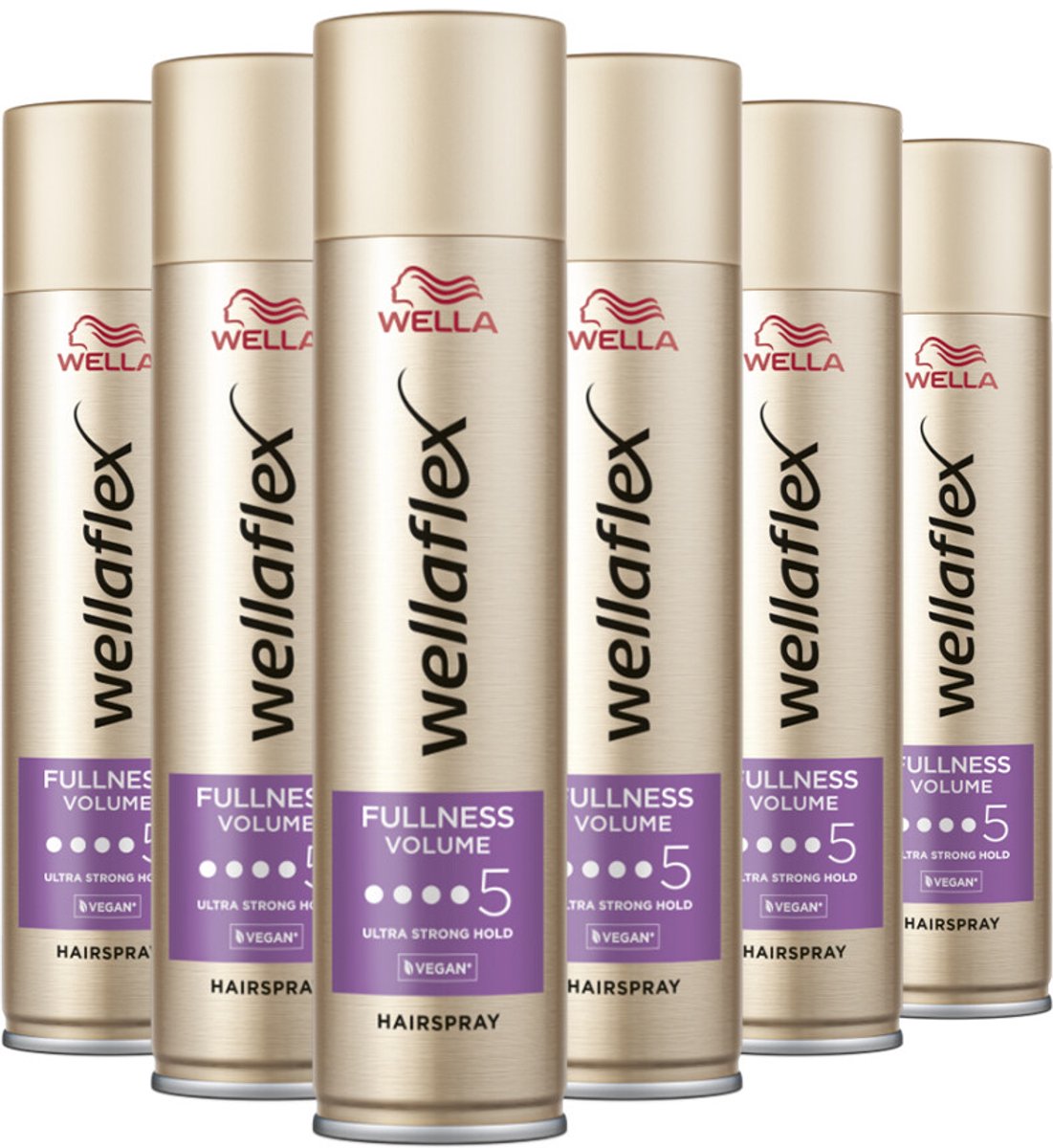 Wella Flex Haarspray Fullness Volume Ultra Strong - 6 x 250 ml - Voordeelverpakking