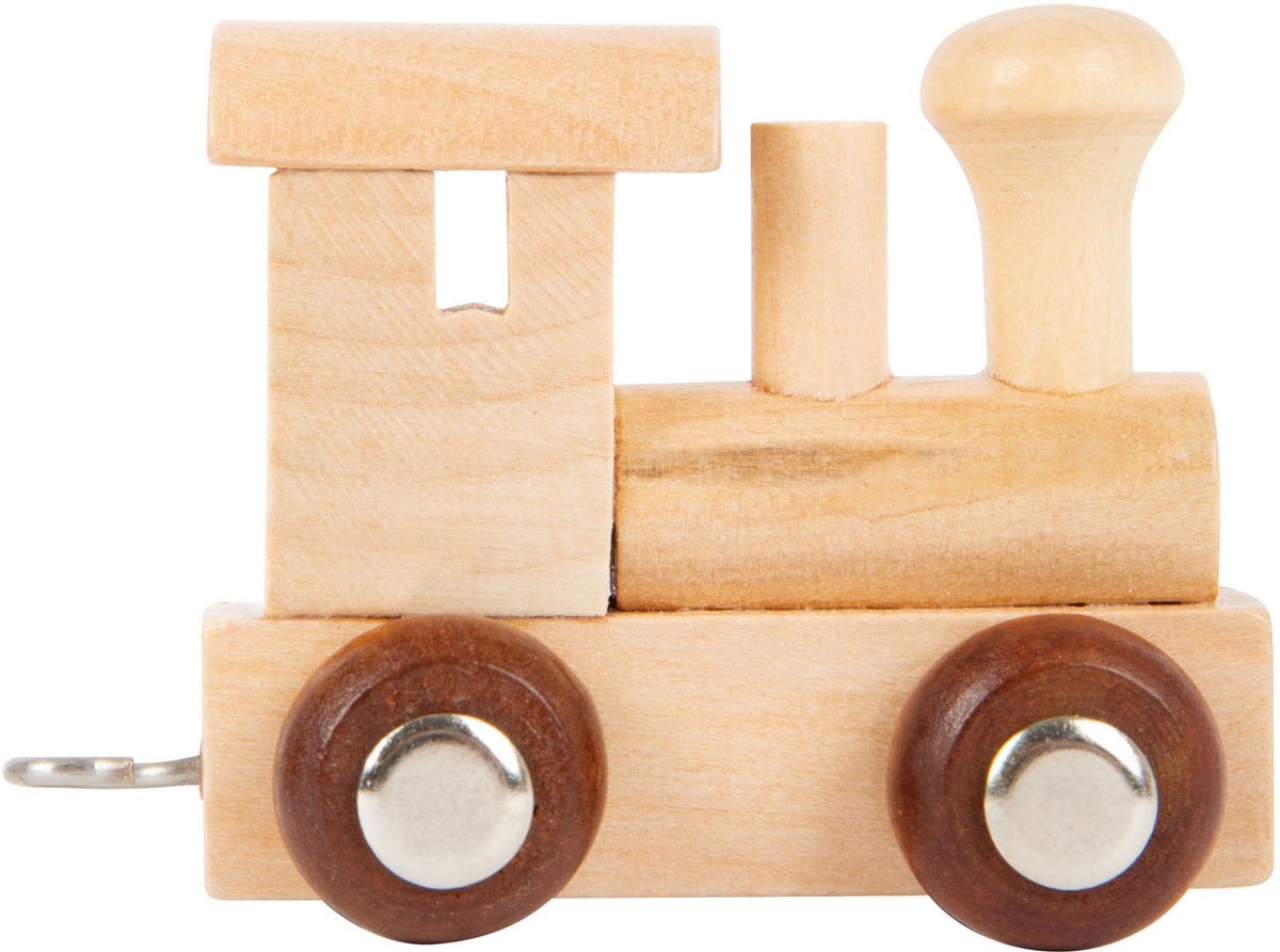 Small Foot - Houten Lettertrein Locomotief - 12 stuks