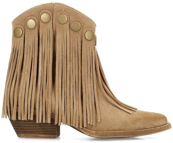 FGRID Dames platte western enkellaarsjes, vintage suède effen kleur
