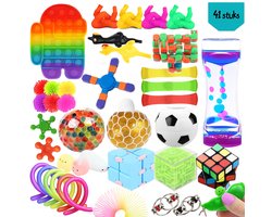 Goplay Fidget Toys Pakket - Fidget toys - 41 stuks - Fidget Toy Box - Set voor Kinderen & Volwassenen - Pop it - Speed cube
