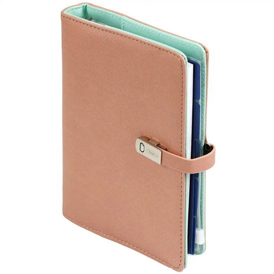 1311-72 Pocket Ringband Planner Pastel Roze Groen 1 week per 2 paginas 2026-2027-2028
