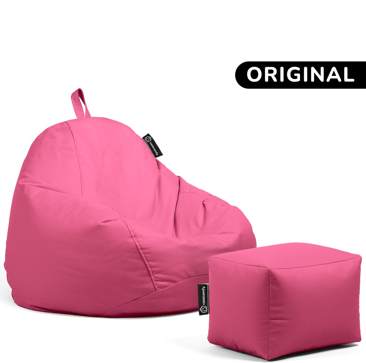 Casacomfy Pear Original - Zitzak met Voetenbankje - Kind & Volwassenen - Binnen & Buiten - Roze
