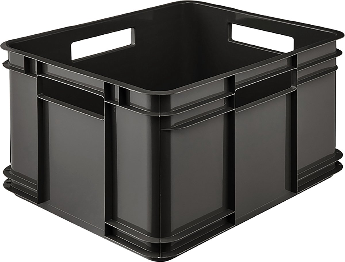 Opbergdoos, Eco Plastic (PP), 43x35x24 cm, 28 l, grijs