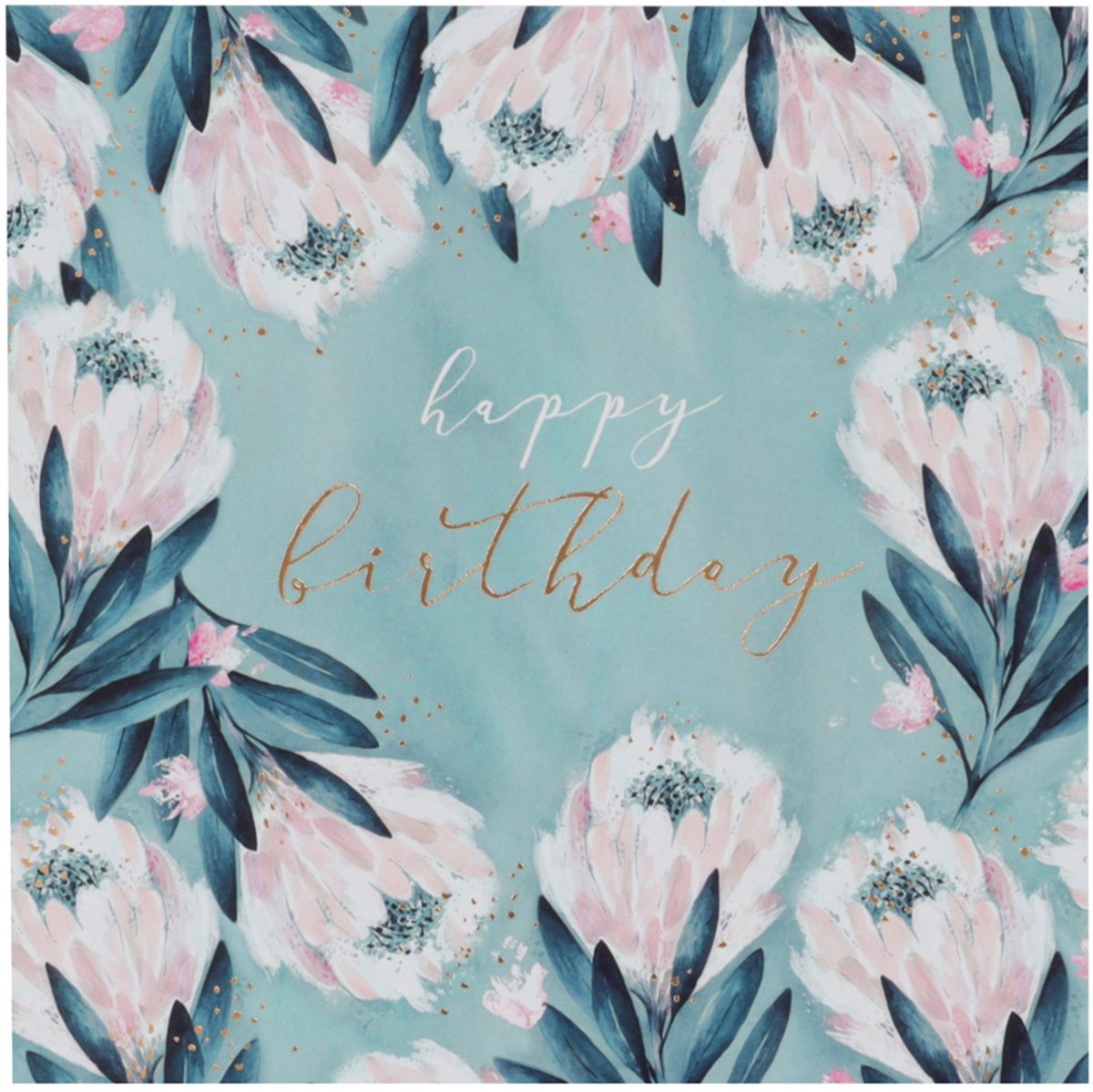 SUSY CARD verjaardagskaart Birthday Wishes, 154×154 mm, witte envelop