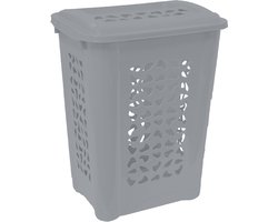 Wasmand met deksel, 60 liter, noordblauw