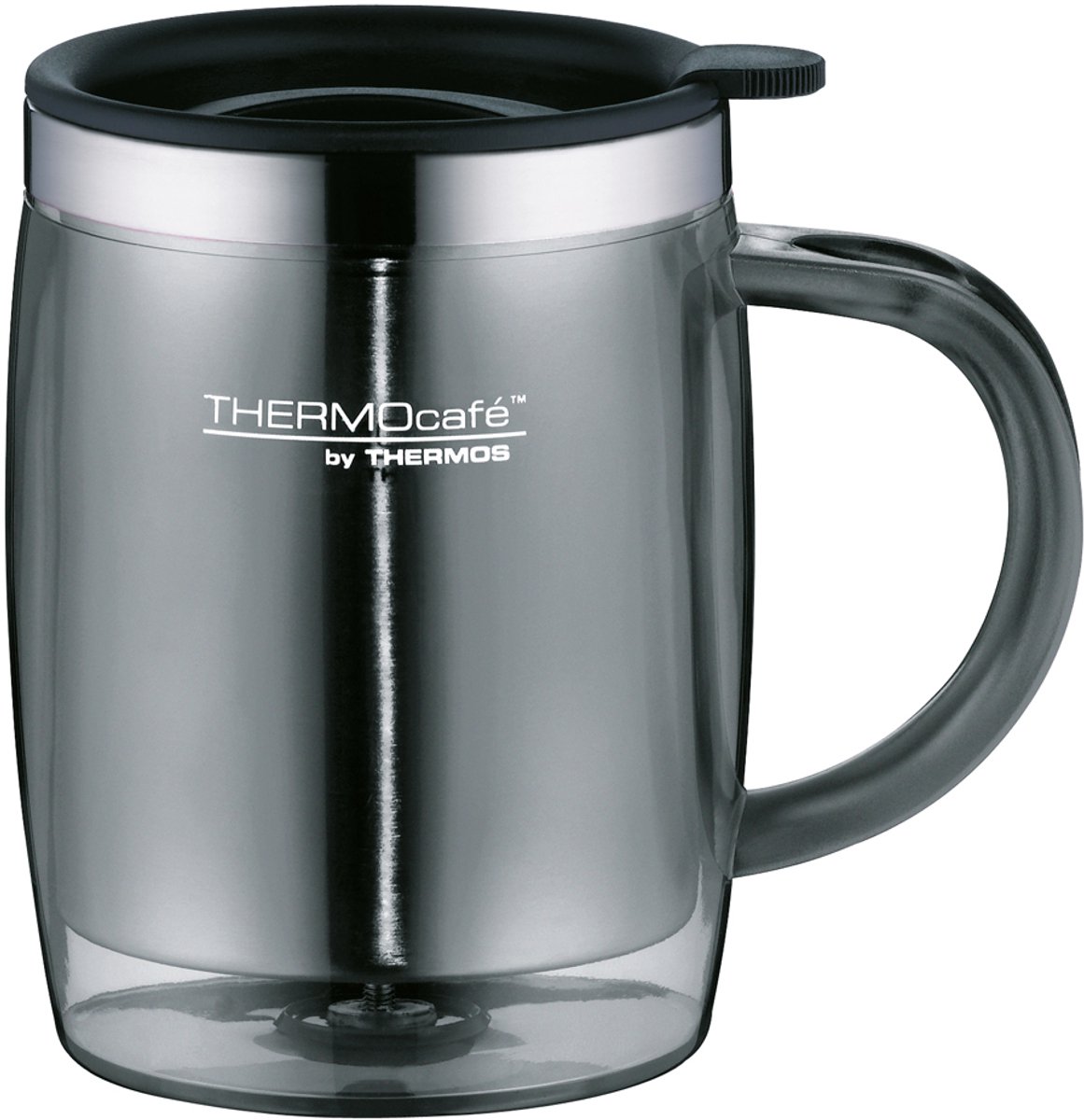 Thermos geïsoleerde desktopbeker, 0,35 liter, blauw
