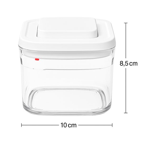 MYLS - POP-UP Melkpoeder Doseerdoos Babyvoeding 350ml -reisbox melkpoeder-inclusief maatschepje - voor 100gram Melkpoeder POP-UP voorraadpot met maatschep-vacuum Dispenser Melkpoeder Bewaardoos - Bewaarbox - Reisbox met maatschep-BPA vrij — afbeelding 2