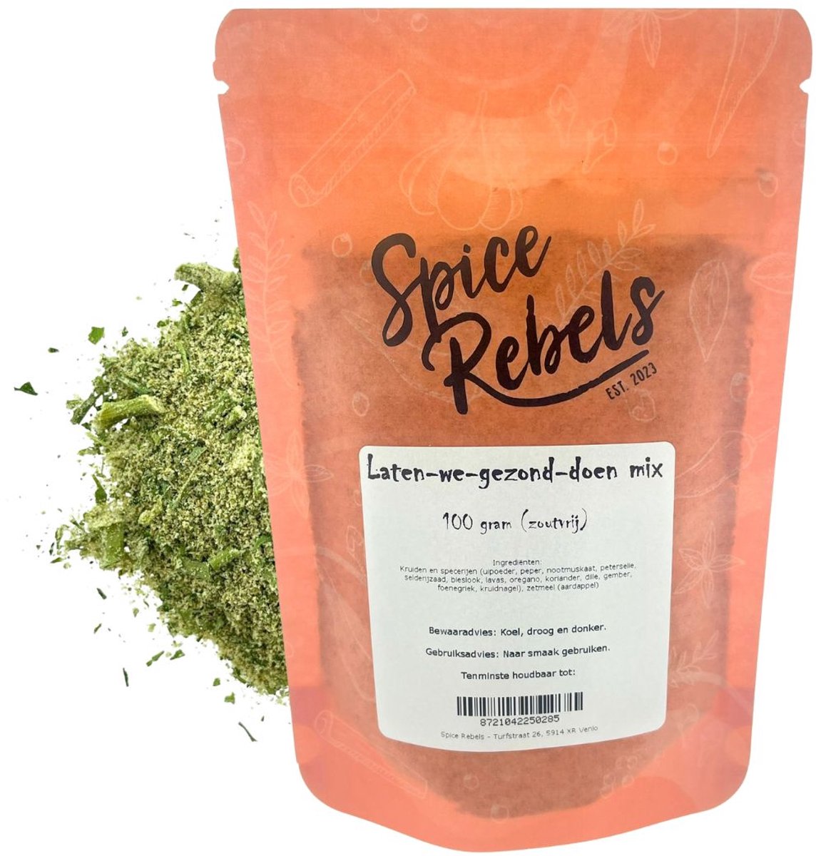 Spice Rebels - Laten-we-gezond-doen mix (zoutvrij) - zak 100 gram - groente kruiden