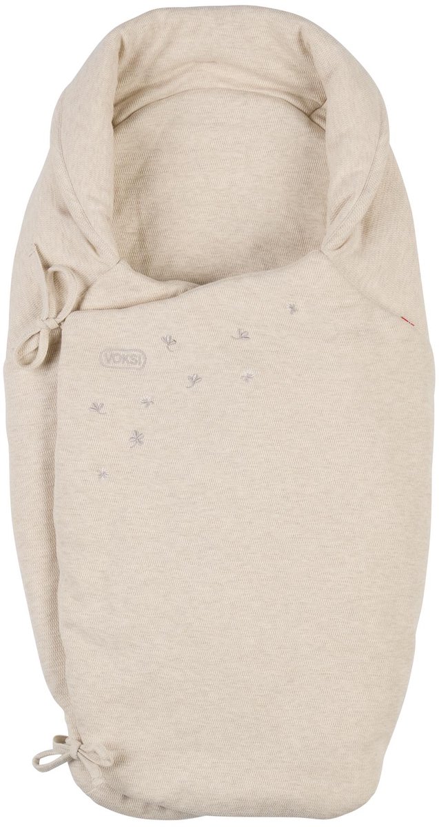 Voksi Wool Wrap - Omslagdoek baby - Wikkeldeken baby - Wikkeldeken met wol - Wiegdeken - Sand