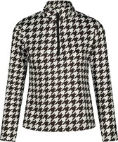 Emski - Skipully Dames – Houndstooth Print – Thermo Pullover met Kwartrits voor Wintersport - Maat XXL
