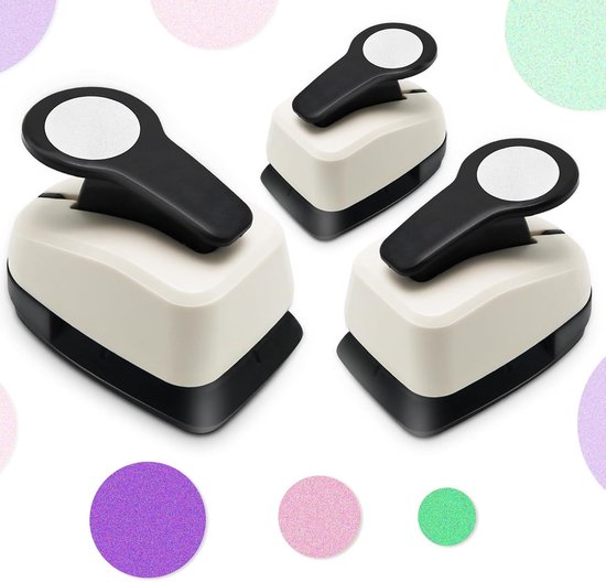 LOONENG 1 Inch Cirkel Punch, Vorm Hendel Action Craft Punch, 25mm Ronde Hole Punch voor Papier Ambachten, Cardstock, Gift Wrapping, Wenskaarten en Scrapbooks