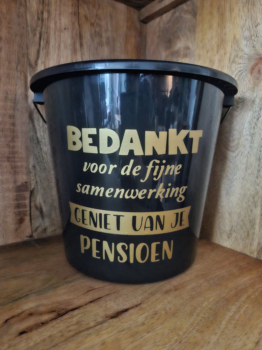 Cadeau emmer Bedankt voor de fijne samenwerking geniet van je pensioen