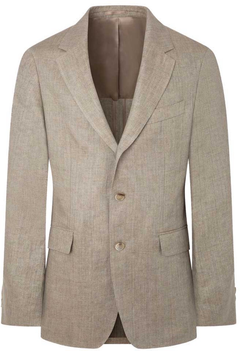 Hackett Linen Delave Hopsack Blazer Beige 50 / Regular Man