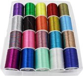 20 spoelen van metallic borduurgaren