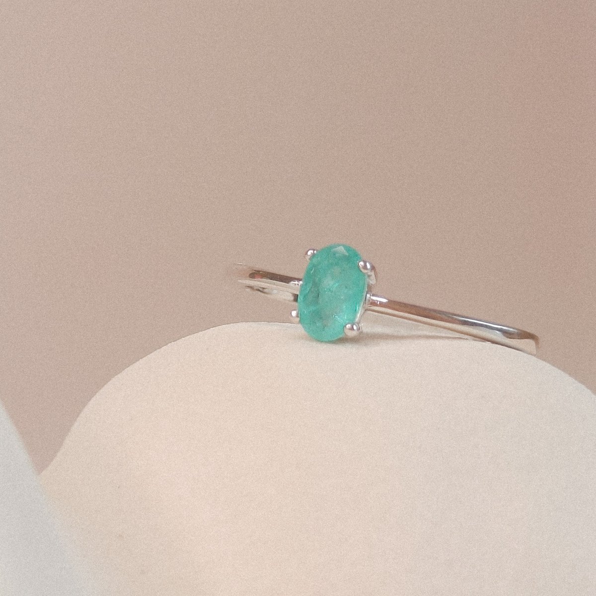 Ava&Imber Toermalijn Ring 925 Zilver Maat 18