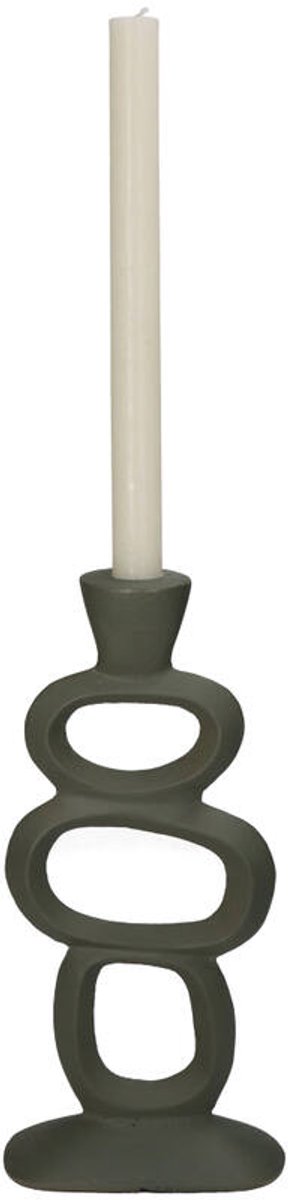 Kandelaar - Organisch - Groen - 15x7x31cm