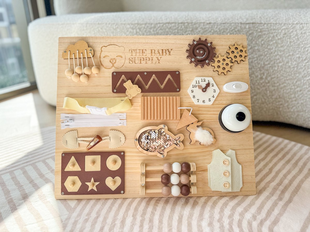The Baby Supply Houten Drukbord Montessori 2-zijdig