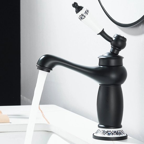 Robinet de salle de bain Zwart, robinet Water chaude et froide, robinet de lavabo Zwart, mitigeur de robinet, mitigeur de lavabo, mitigeur monocommande, robinet de baignoire, robinet de lavabo, baignoire, lavabo de salle de bain