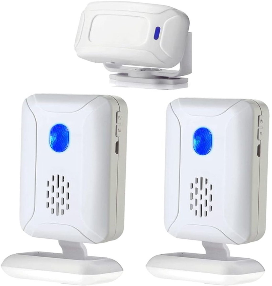 MKSS® Dubbele Opritverklikker - Entreemelder - Doorgangsmelder - Beveiliging - Wit