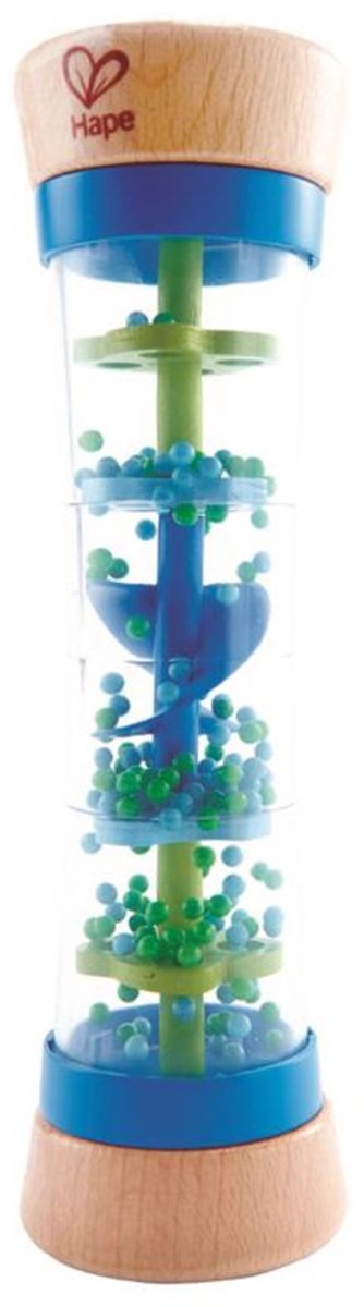 Hape Regenmaker Blauw - Houten Babyspeelgoed met Kalmerende Regengeluiden vanaf 0 Maanden — afbeelding 8