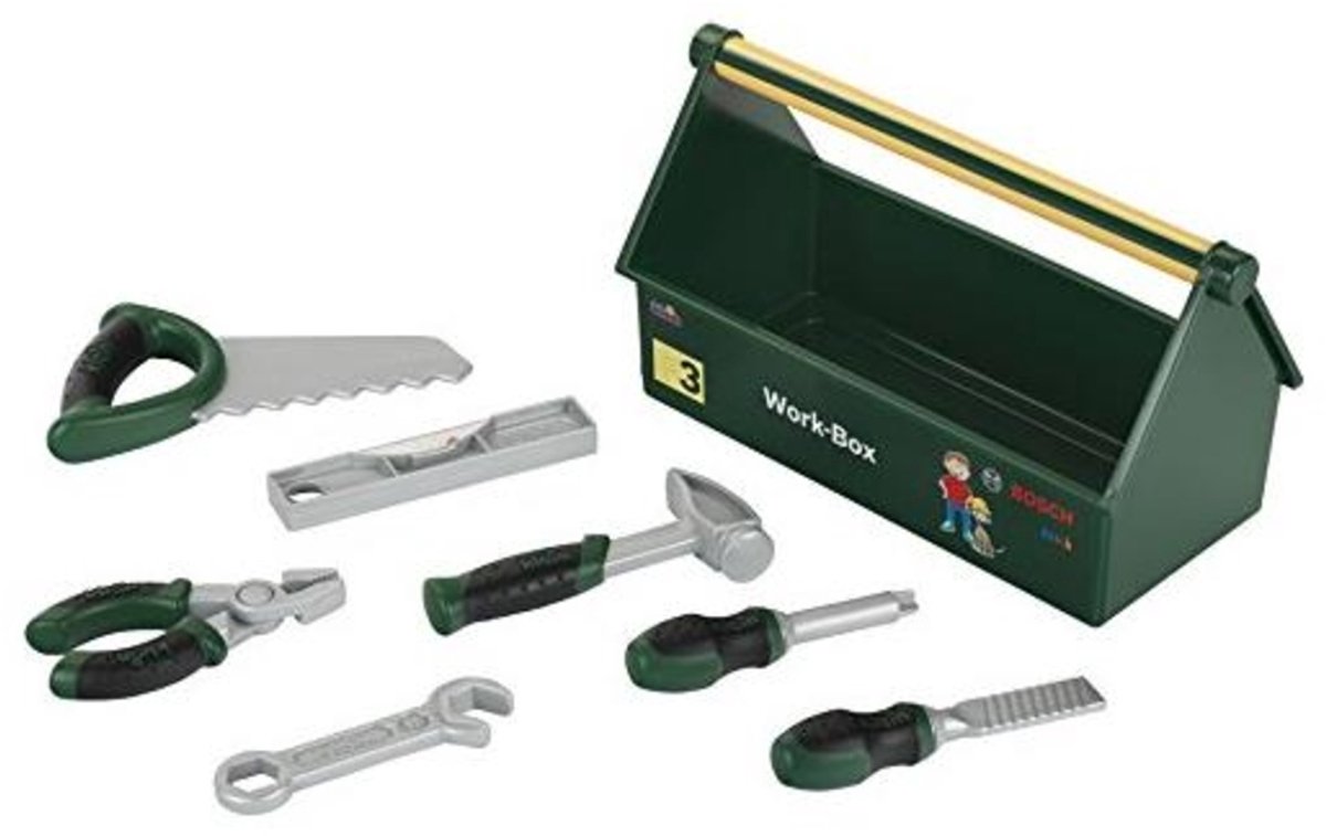 Klein Toys - Bosch mini speelgoed gereedschapkoffer - incl zaag, schroeverdraaier en meer