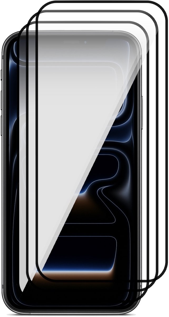 Screenprotector geschikt voor iPhone 17 Pro Max - 3x Volledig Dekkend Glas Screen Protector