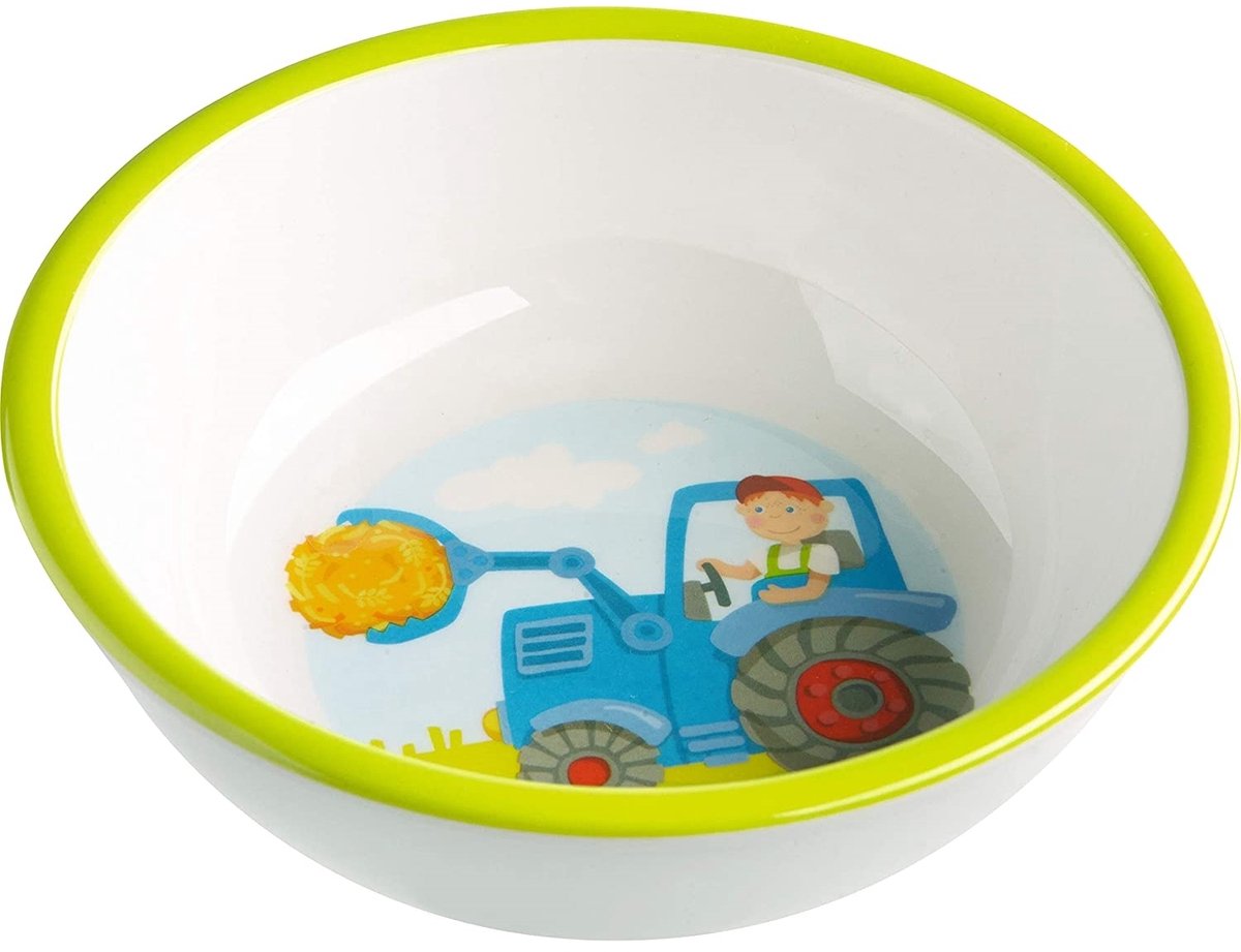Haba Kom Tractor Junior 15,5 Cm Melamine Wit/groen