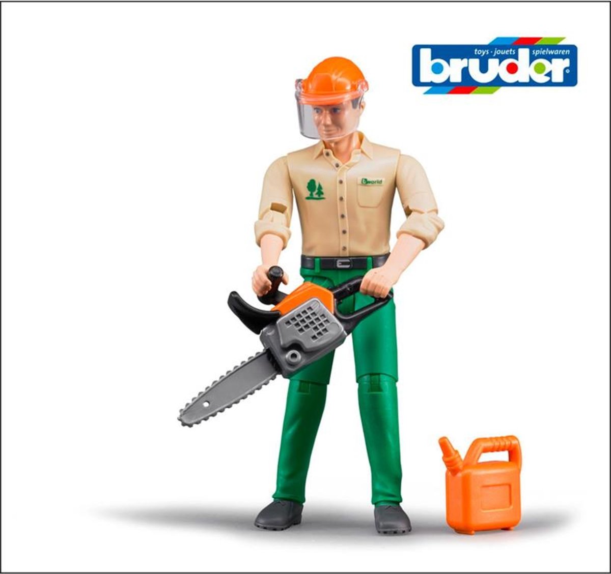 Bruder Bworld Houthakker: speelfiguur met accessoires thumbnail 6