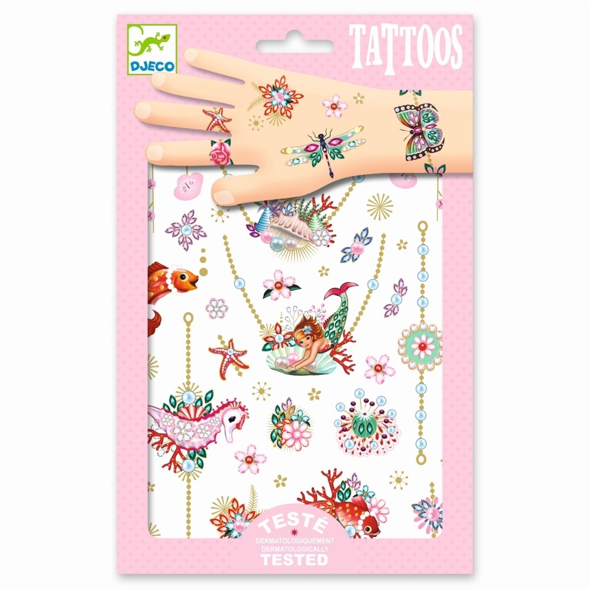 Djeco - Metalen Tattoos - Kleurrijke Bladen - Voor Meisjes