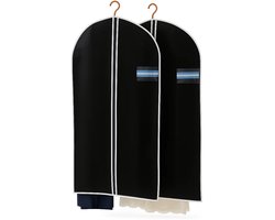 Lomera Kledinghoes Met Rits - Kledingbescherming - Stofbestendig - Kleding Opbergen - Kijkvenster - Kledinghoezen Set - Kledinghoezen 2 Stuks - Kleding Tegen Stof