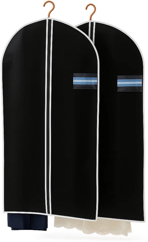 Foto: Lomera kledinghoes met rits kledingbescherming stofbestendig kleding opbergen kijkvenster kledinghoezen set kledinghoezen 2 stuks kleding tegen stof