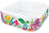 sea aquarium pool, ages 3+, shelf box - Afmetingen: L159 x B159 x H50 cm - Vorm: vierkant - Inhoud: 340 L