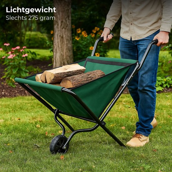 Lomera Opvouwbare Kruiwagen - Draagbare Kruiwagen - Draagvermogen - Wiel - Metaal Frame - 600D Polyester - Pv Afdekking - Compact En Handig - Tuinaccessoire - Kruiwagen Voor Tuin van Lomera — afbeelding 5