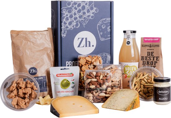 Zuivelhoeve Vega kerstpakket Borrelpakket cadeau - Borrelbox voor thuis - Snackpakket - Kerstpakket food - Kerstgeschenk - Cadeaupakketten eten & drinken - Alles voor de Borrelplank - Altijd vers - Proef & Geniet