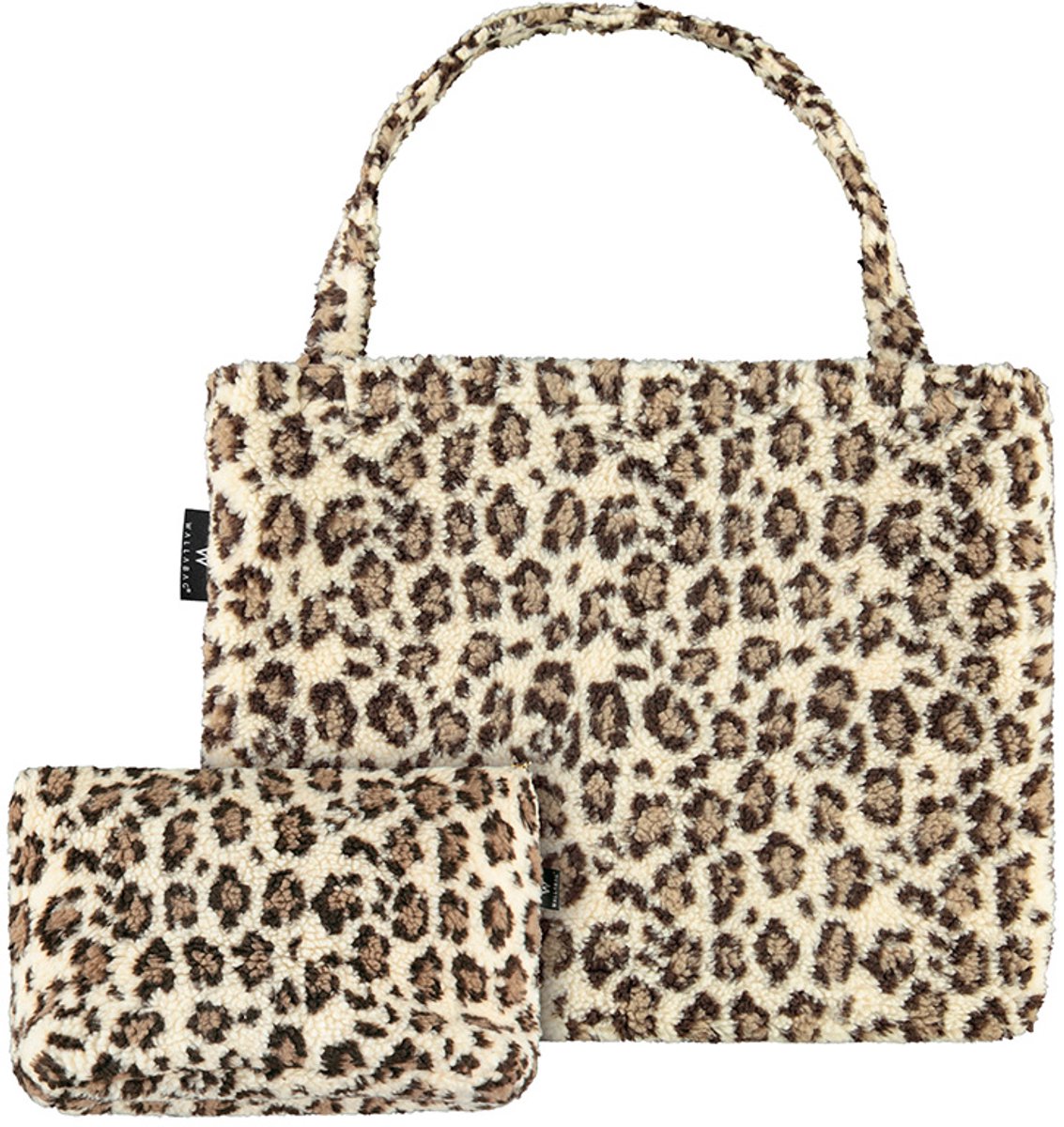 Wallabag - Tote Bag - Luiertas - Shopper - Mom Bag Teddy Leopard Brown – foto 2