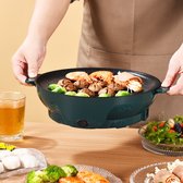 WizBay Premium Select® Bak Grillplaat Anti Baklaag - Elektrisch - Aluminium - 2 Personen - Binnen Buiten - Funcooking - 22x22x10cm - Groen