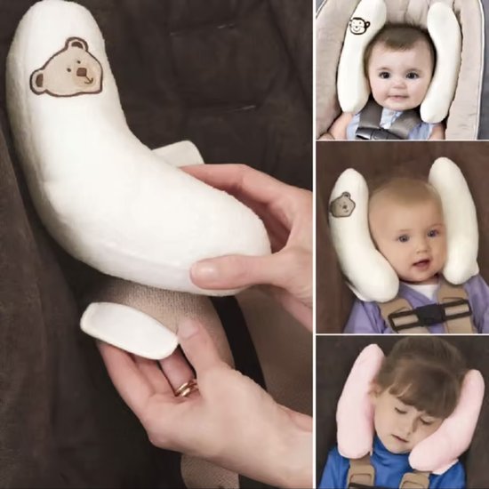 Nekkussen Kind - Baby - Roze - Verstelbaar - Nekkussen Autostoel - Hoofdkussen - Hoofdsteun - Hoofdbeschermingskussen — afbeelding 3