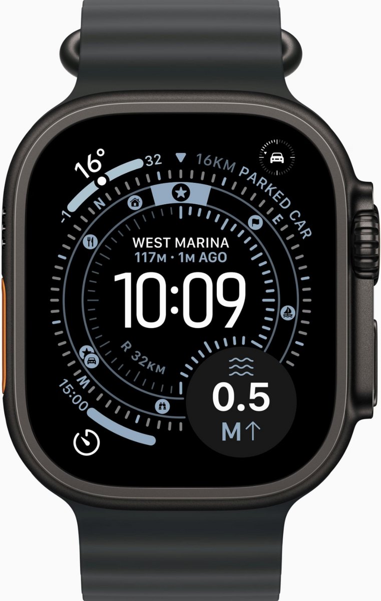 Apple Watch Ultra 3 gps + Cellular - 49mm black Titanium Case - Black Ocean Band Smartwatch