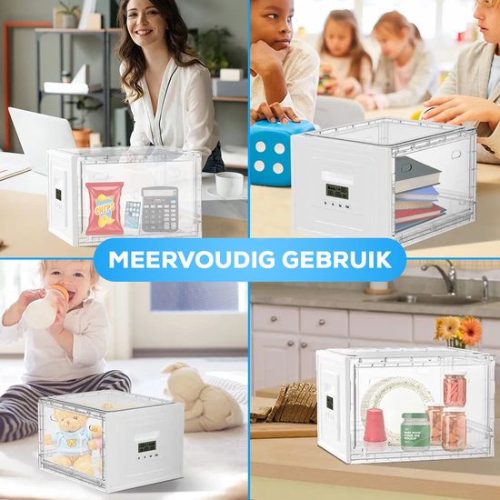 Fleau Home Telefoonkluis met Tijdslot - XXL - Focus Box - Phone Safe - Zelfdiscipline/ Verslaving - Telefoon Kluis - Stoppen met roken - Nieuwste ontwerp - Wit